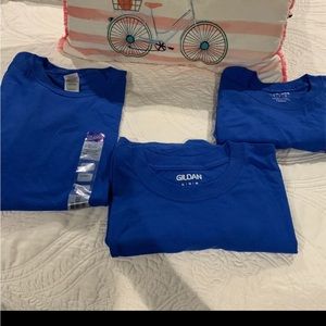 Set of Three GLIDAN Blue Tees!! XL and S NH8a
